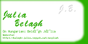 julia belagh business card